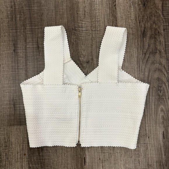White Bandage Crop Top - Picture 2 of 2